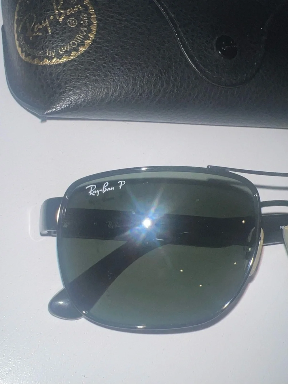 Ray-Ban RB3530 Polished Black Polarized - RB3530 002/9A 58-17-140 NEW With Case